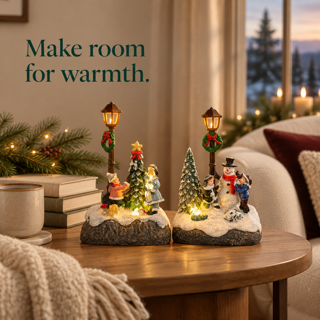 Lighted Village Scenes – 2 Pack — in use