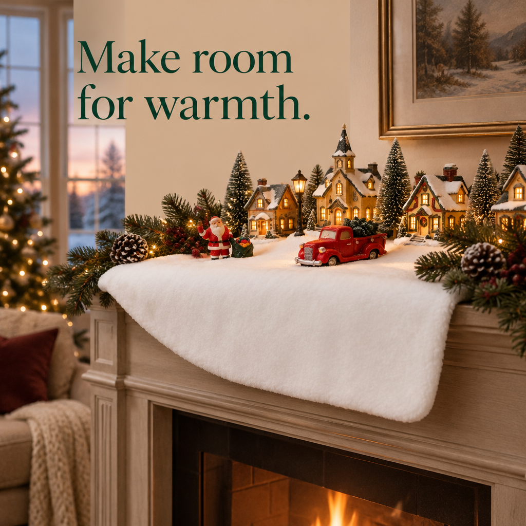 Thick Fluffy Snow Blanket – 3 × 8 ft — in use