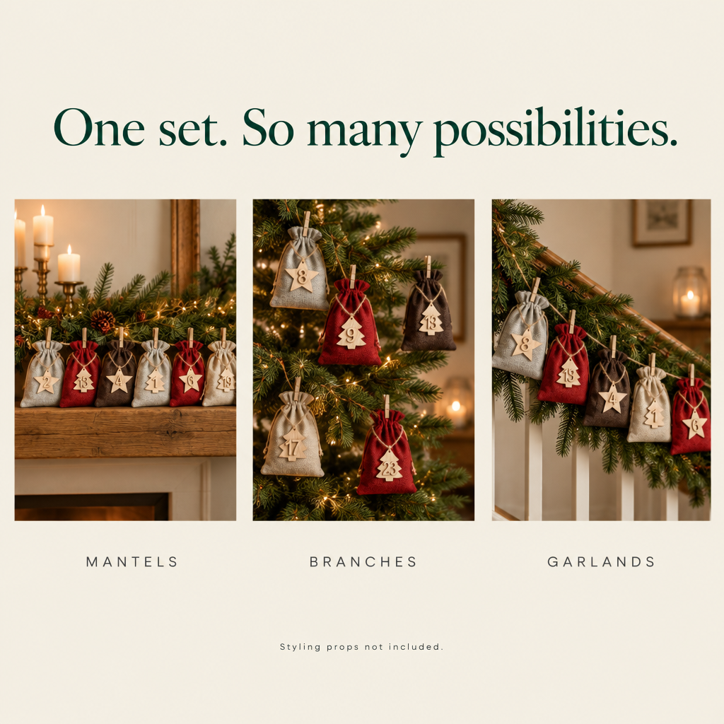 Drawstring Advent Calendar Bags – 24 Days — possibilities