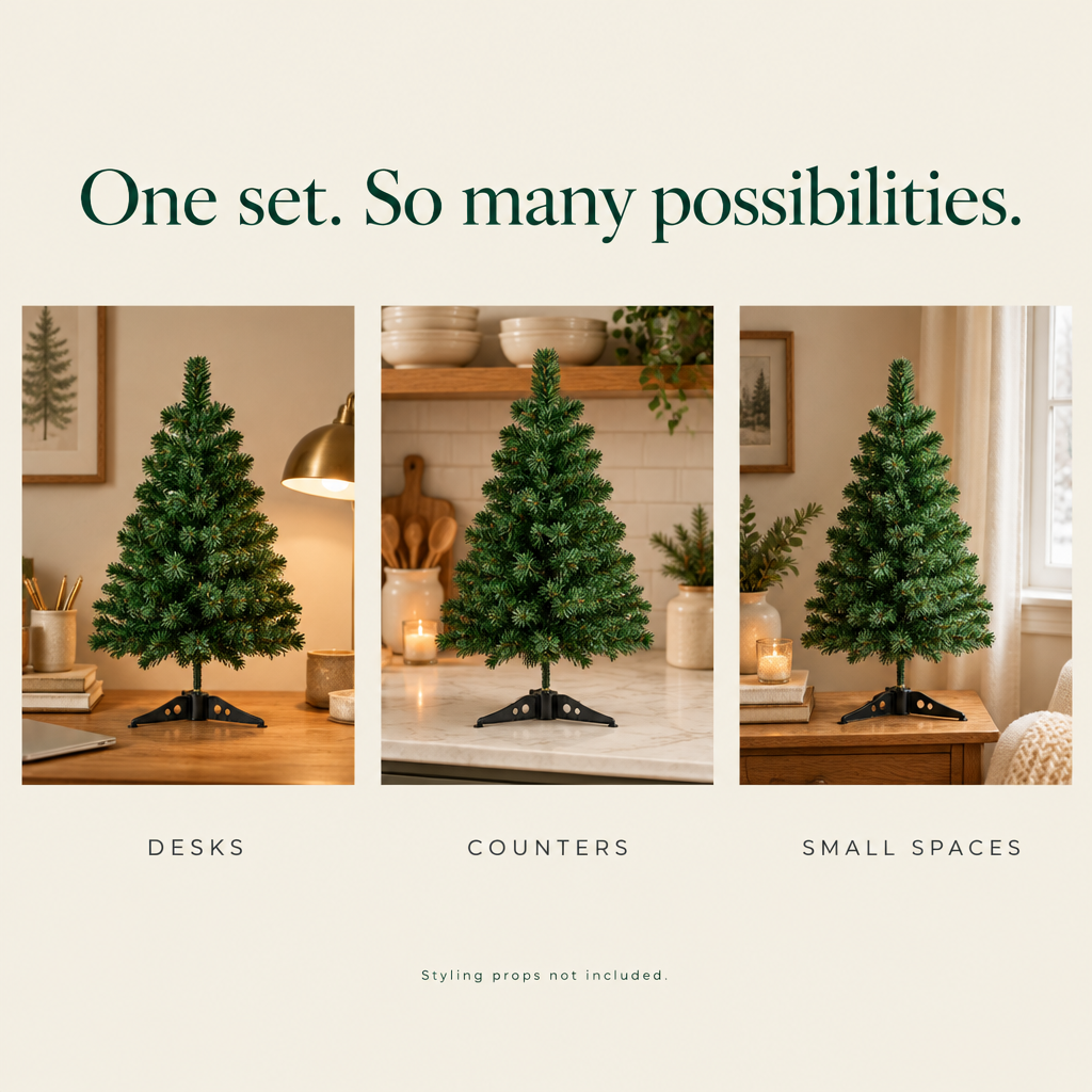 Green Tabletop Christmas Tree – 22 in — possibilities
