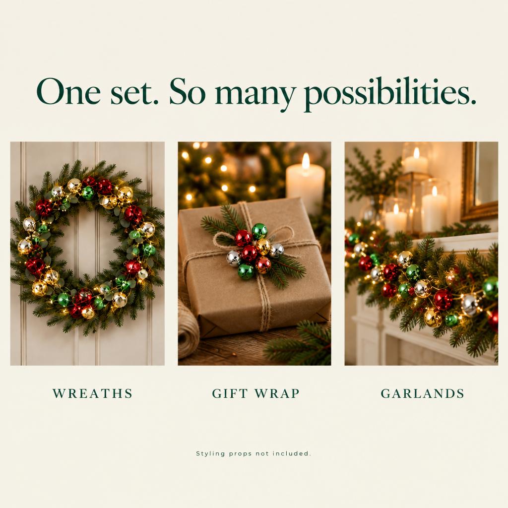 Colorful 1-Inch Jingle Bells – 100 Pack — possibilities