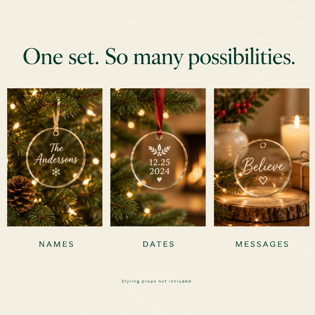 Extra-Thick Clear Acrylic Ornament Blanks – 18 Pack, 3 in — possibilities
