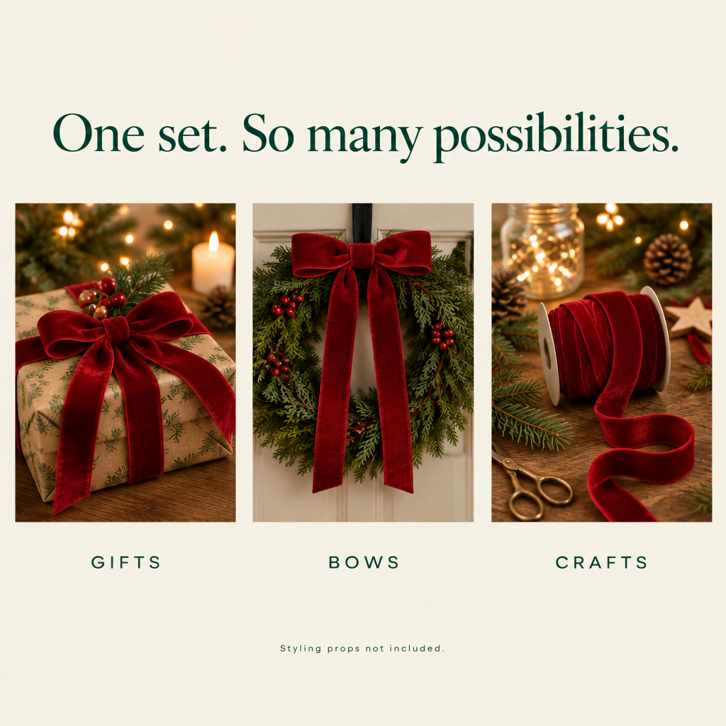 Red Velvet Ribbon – 5/8 Inch, 10 Yards — possibilities