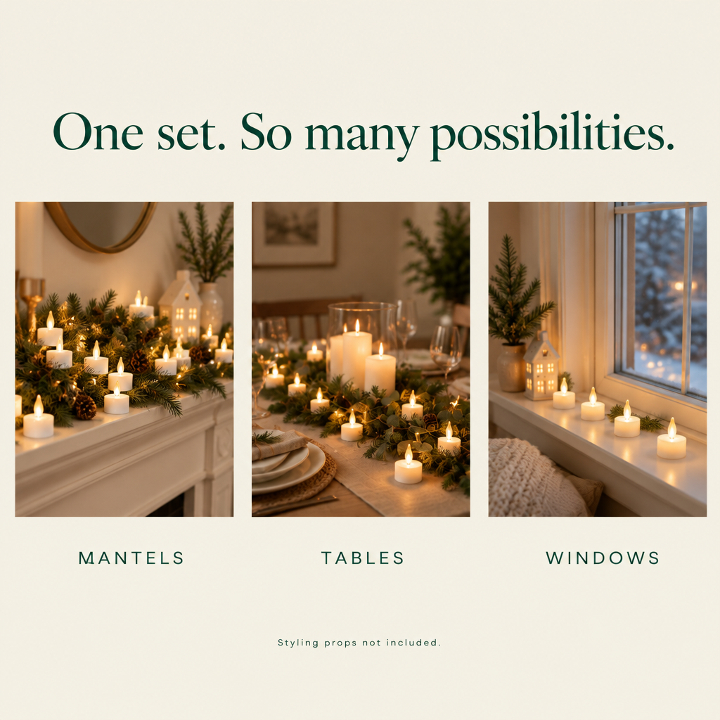 Flickering LED Tea Lights – 24 Pack — possibilities