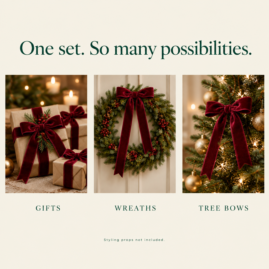 Burgundy Velvet Christmas Ribbon – 1 Inch, 10 Yards — possibilities