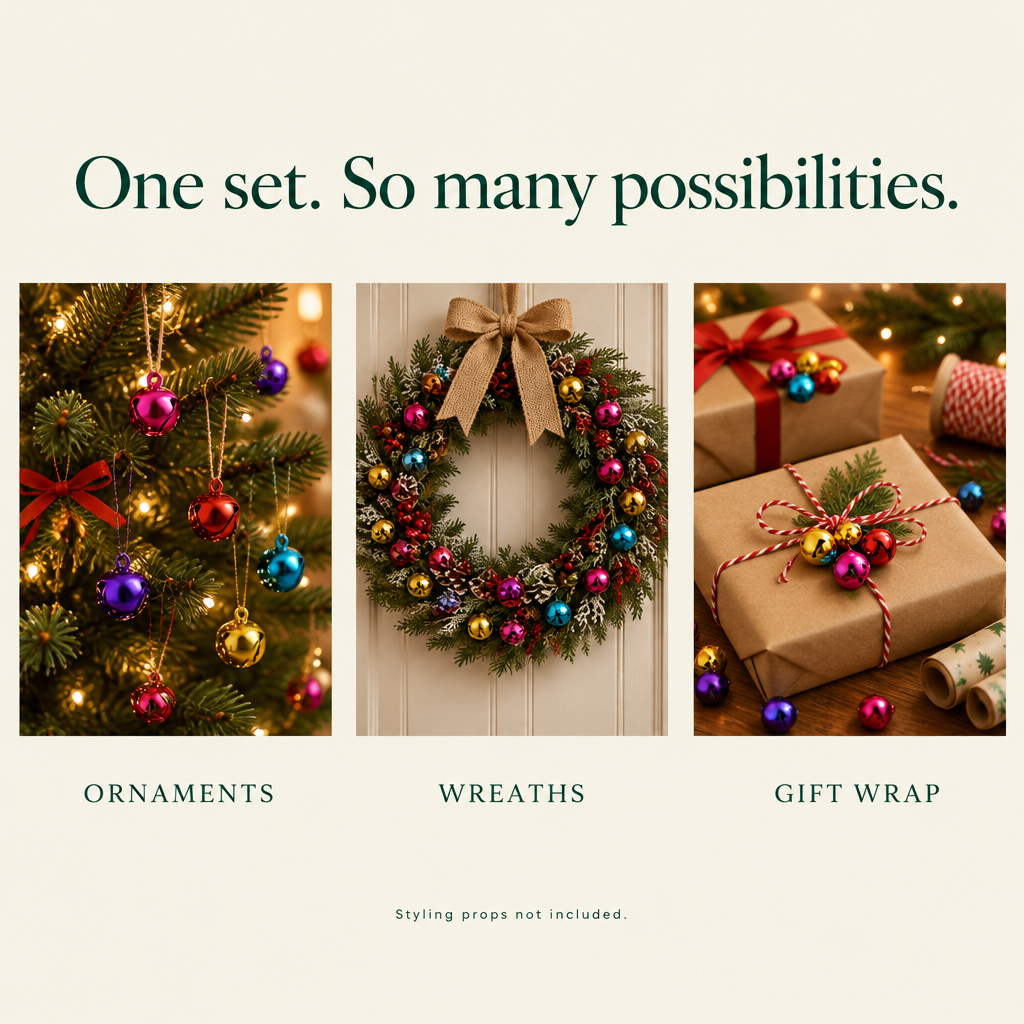 Colorful Mini Jingle Bells with Storage Box – 300 Pack — possibilities