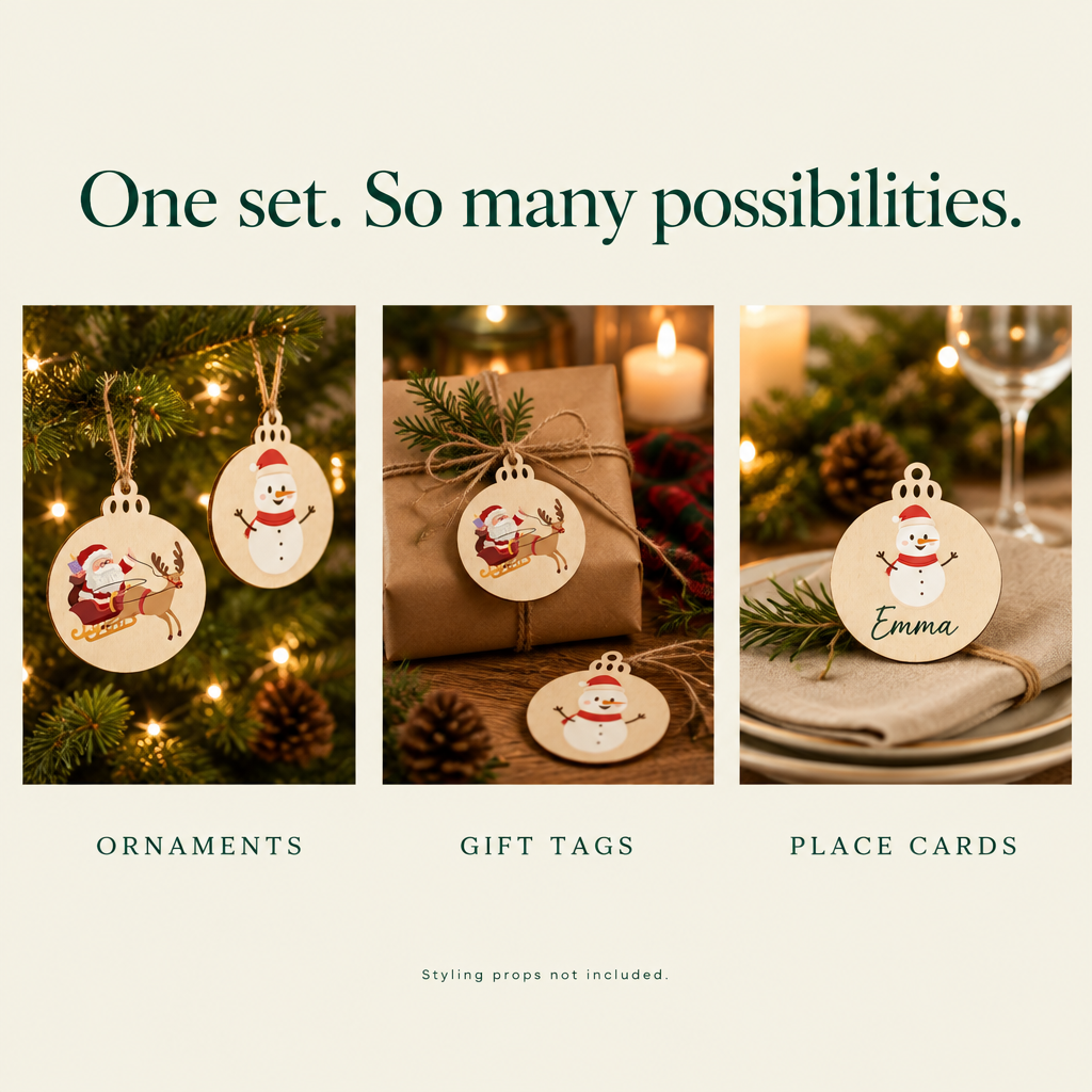 Blank Round Wooden Christmas Ornaments – 50 Pack — possibilities