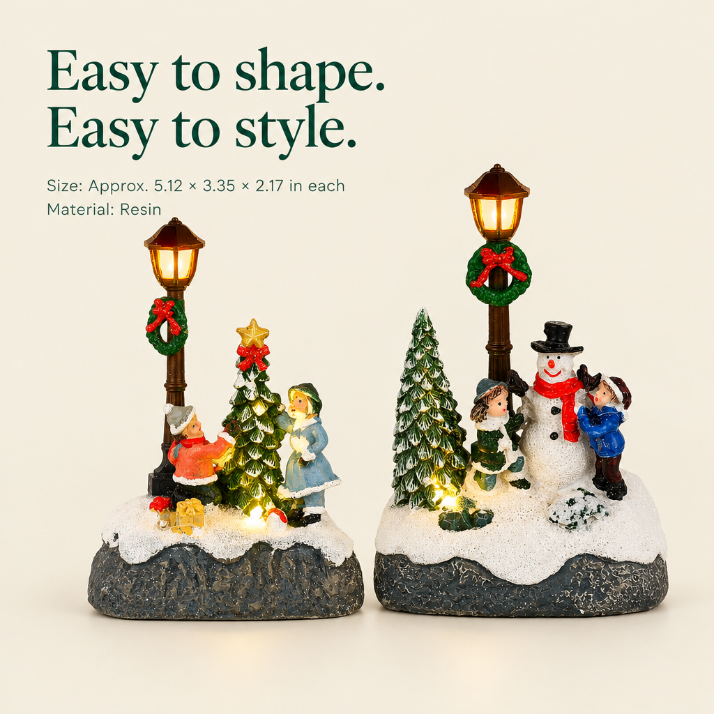 Lighted Village Scenes – 2 Pack — details