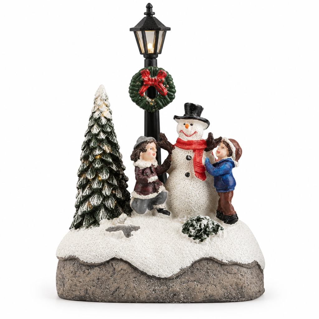 Lighted Snowman & Tree Village Scenes – 2 Pack — product
