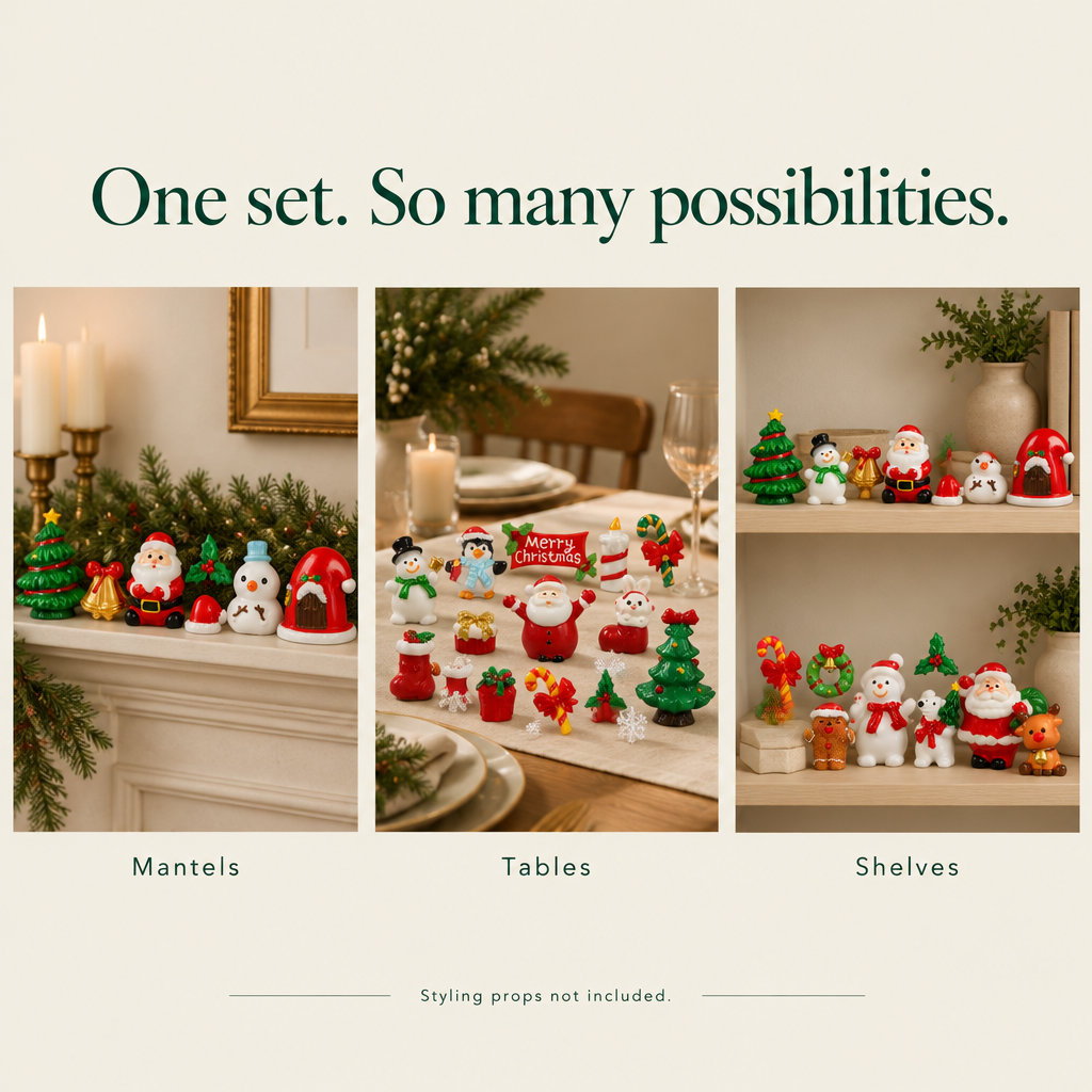 Christmas Miniature Figurines – 32 Pieces — possibilities