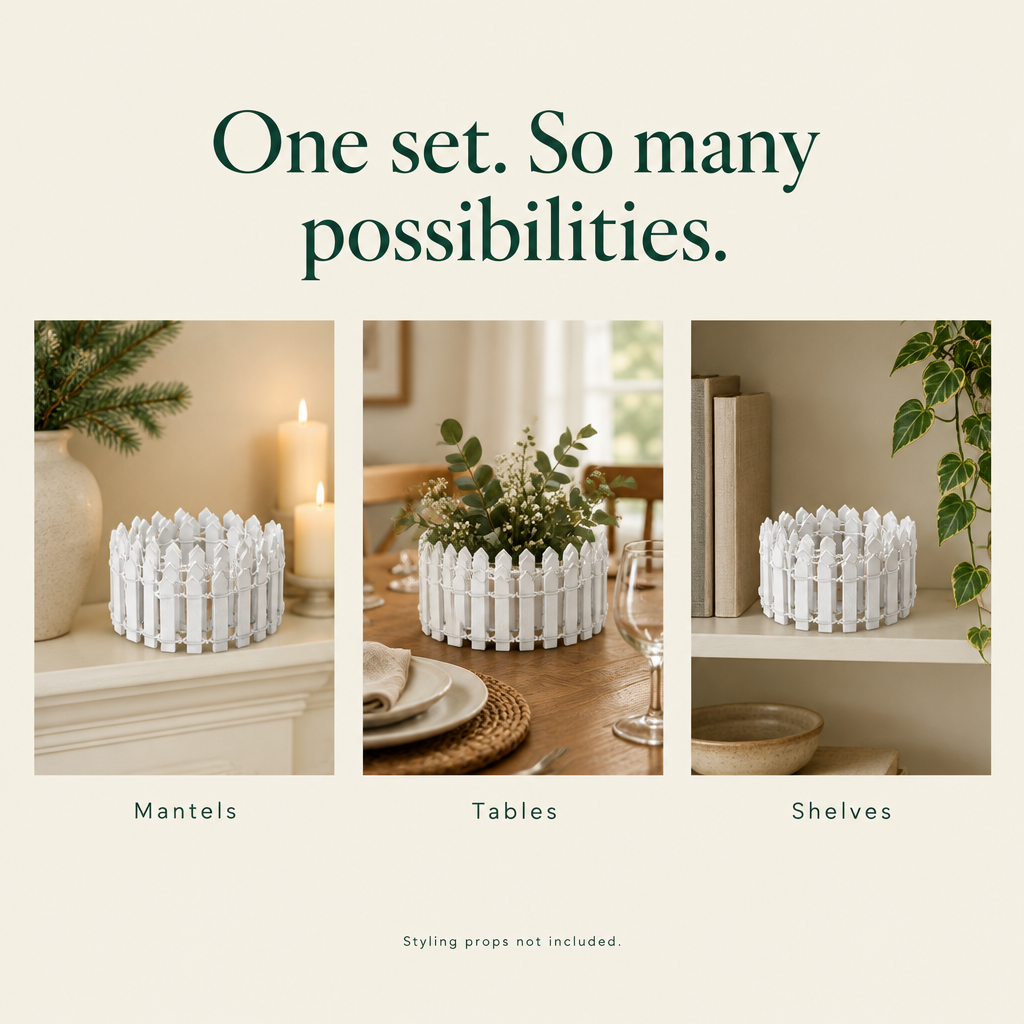 White Picket Village Fences – 4 Pack, 35 in — possibilities