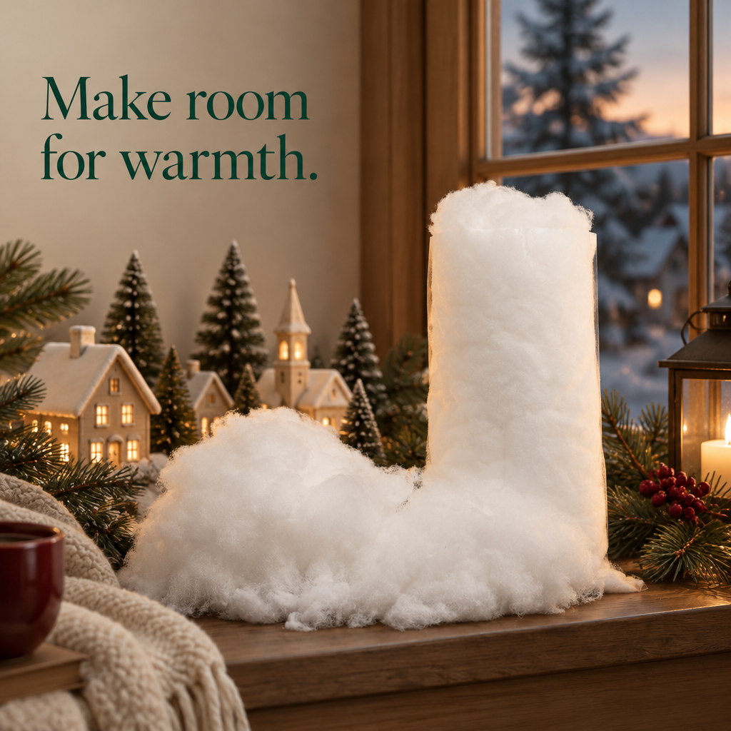 Fluffy Artificial Snow – 5.6 oz — in use