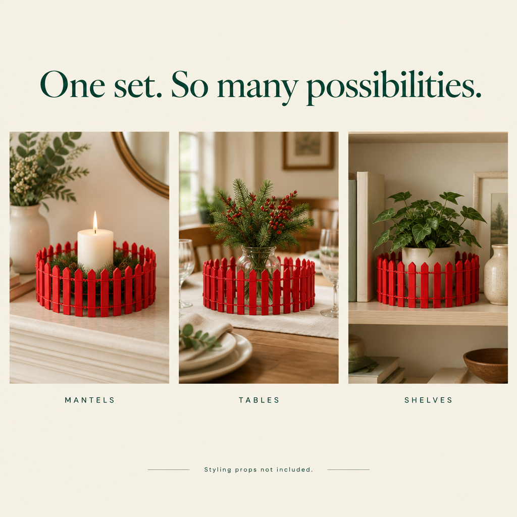 Red Wooden Miniature Fence – 40 in — possibilities