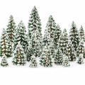 Snowy Cedar Model Trees – 35 Pieces — product