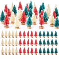 Mini Sisal Trees in Green, Red & Yellow – 48 Pieces — product