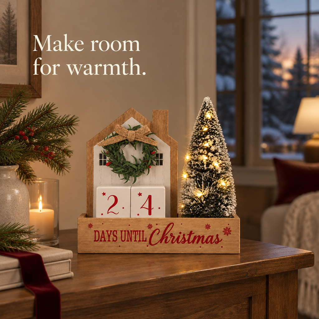 Light-Up Christmas Tree Countdown – 99 Days — in use