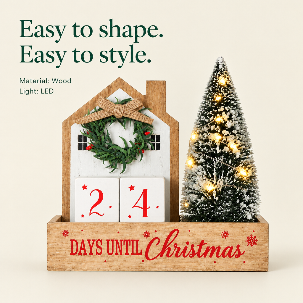 Light-Up Christmas Tree Countdown – 99 Days — details