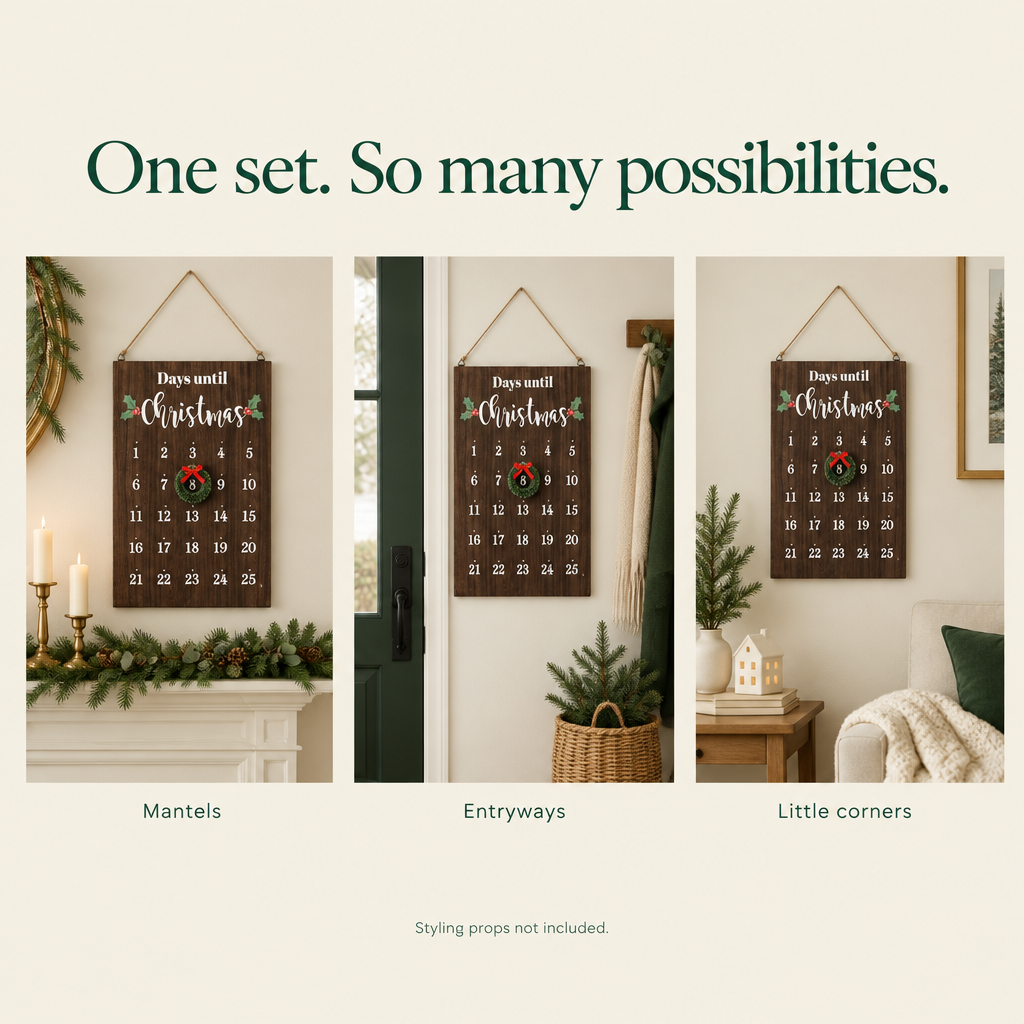 Farmhouse Wreath Christmas Countdown Calendar — possibilities