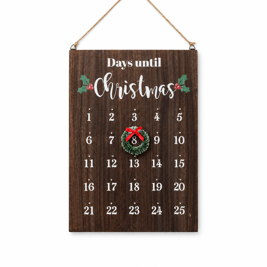 Farmhouse Wreath Christmas Countdown Calendar — product