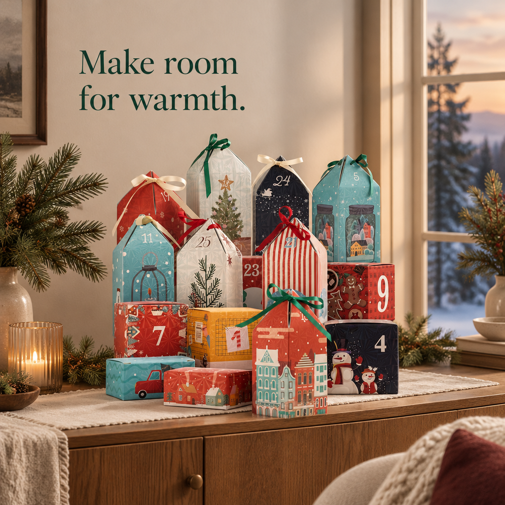 Advent House Boxes to Fill – 25 Pack — in use