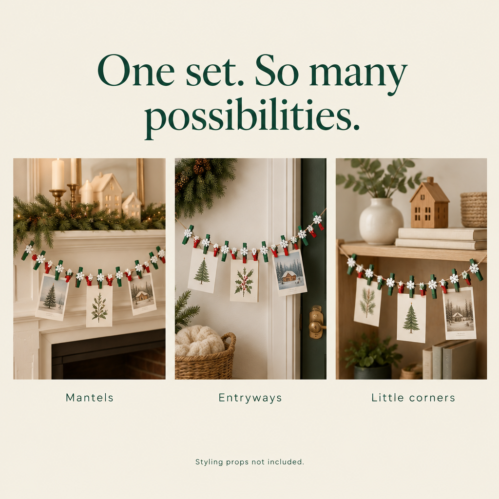 Christmas Mini Clothespins with Twine – 50 Pack — possibilities