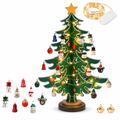 Light-Up Wooden Tree Advent Calendar with Mini Ornaments — product