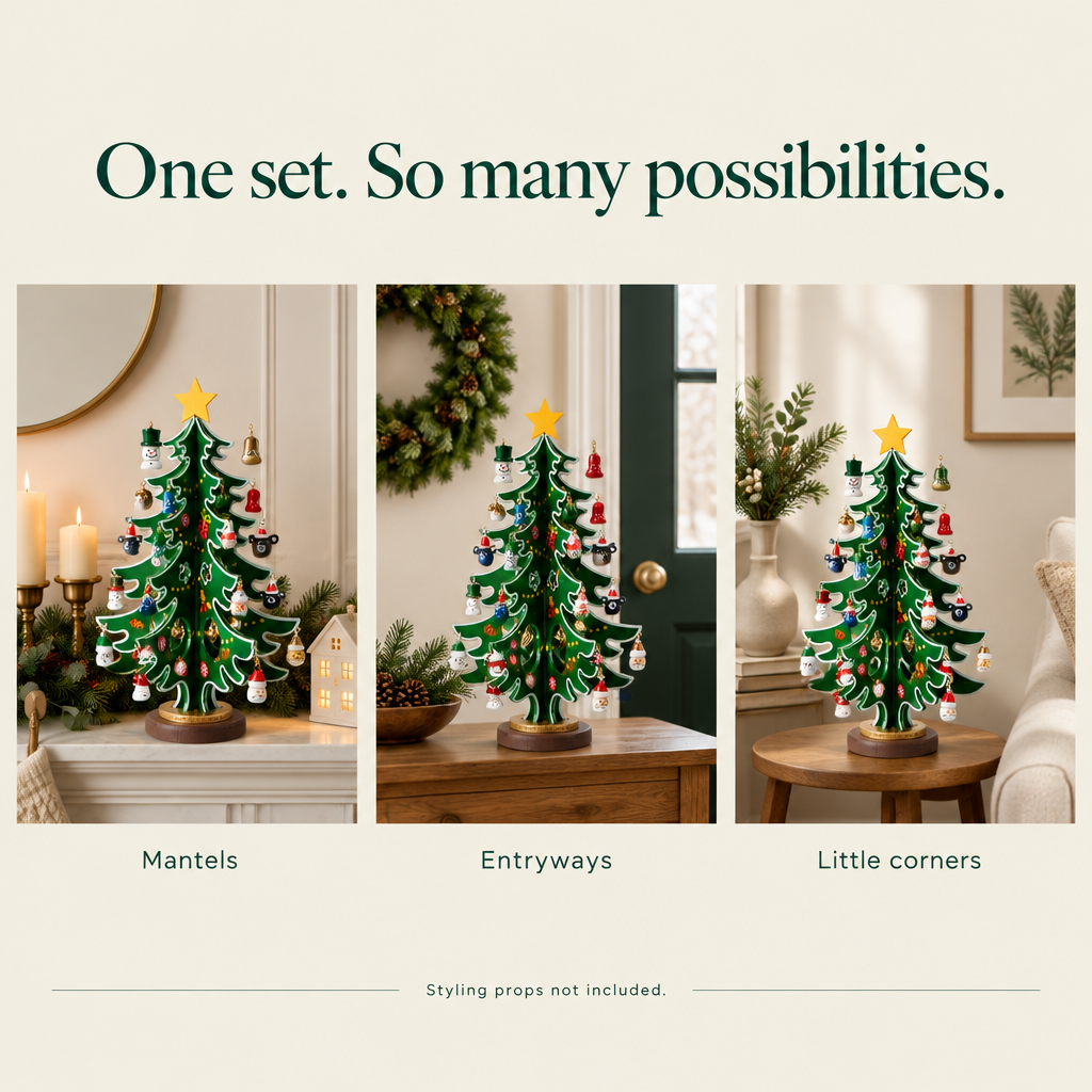 Christmas Tree Advent Calendar with 24 Ornaments — possibilities