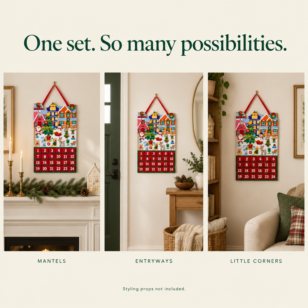 Santa Felt Advent Calendar – 24 Pockets — possibilities