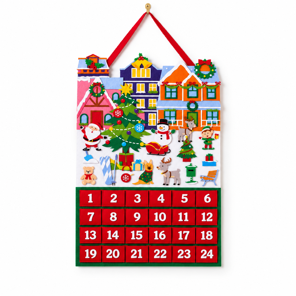 Santa Felt Advent Calendar – 24 Pockets — product