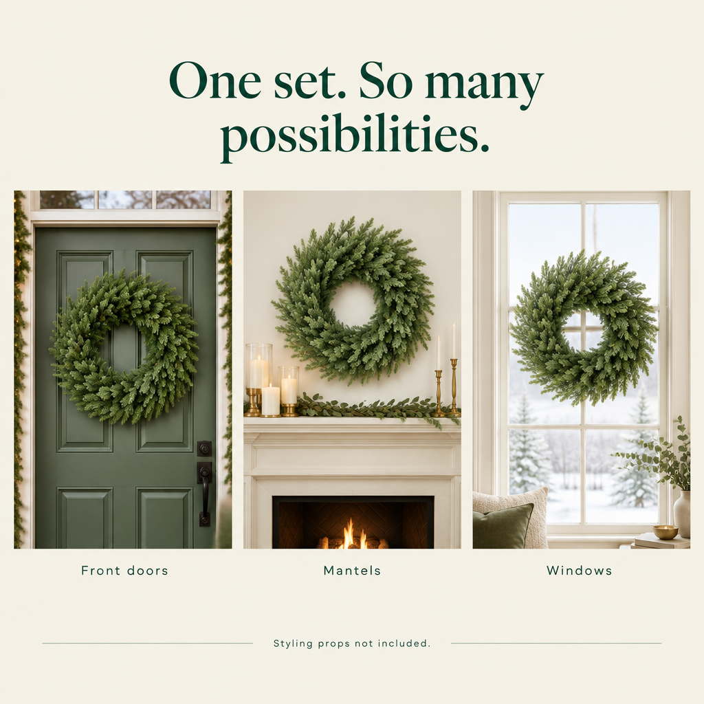 Real Touch Norfolk Pine Wreath – 22 in — possibilities