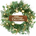 Winter Wreath with Champagne Gold Berries – 20 in — product