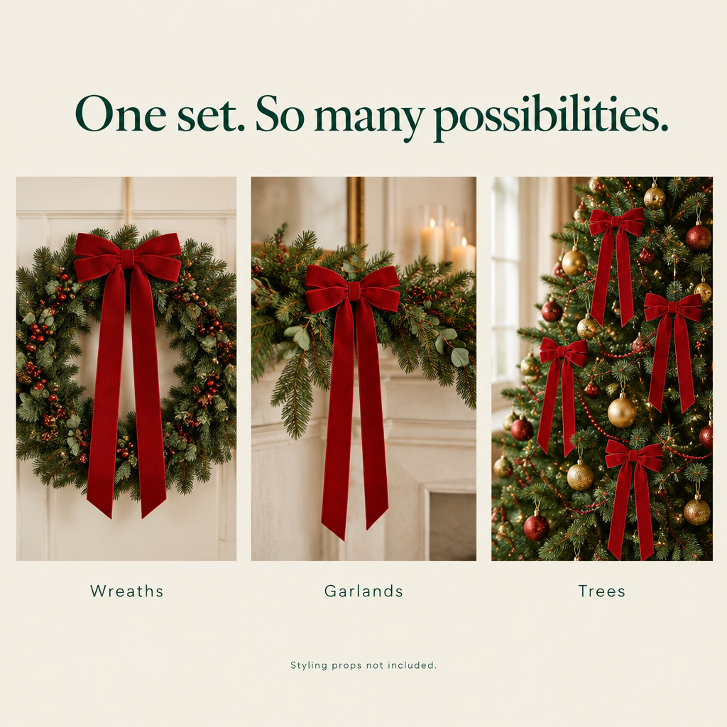 Red Velvet Bows – 12 Pack, 5 × 10 in — possibilities