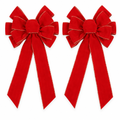 Large Red Velvet Bows – 2 Pack, 12 × 20 in — product