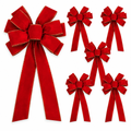 Gold-Edged Velvet Wreath Bows – 6 Pack, 31 in — product