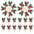 Pine Cone & Holly Berry Picks – 30 Pack — product
