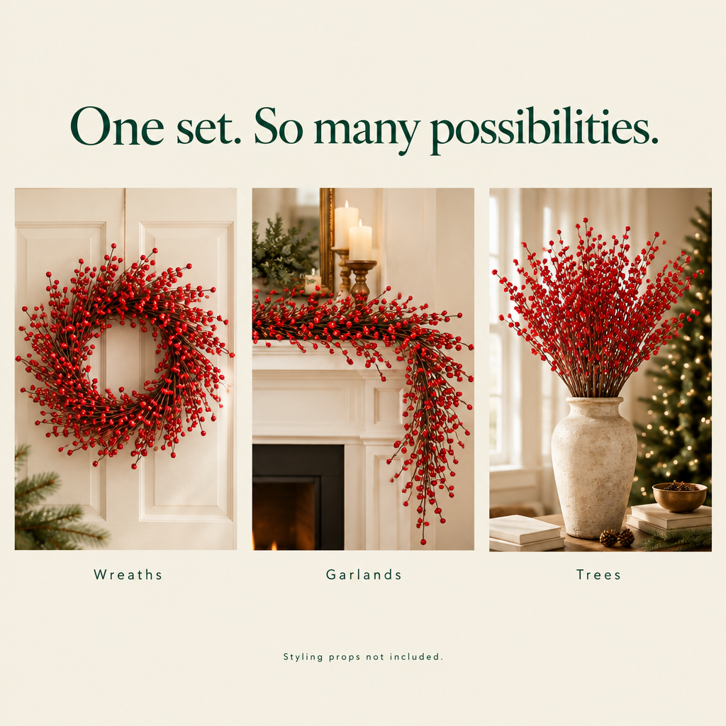 Burgundy Berry Twig Stems – 12 Pack — possibilities
