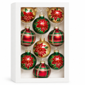Painted Glass Ball Ornaments – 9 Pack — product
