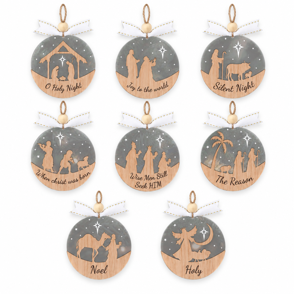 Clear Nativity Ornaments – 16 Pack — product