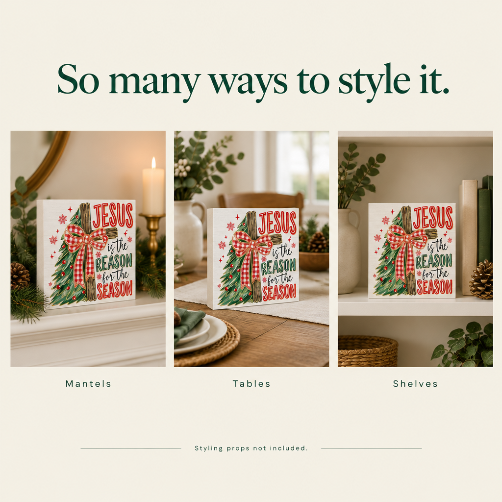 Jesus Is the Reason Wooden Box Sign — styling ideas