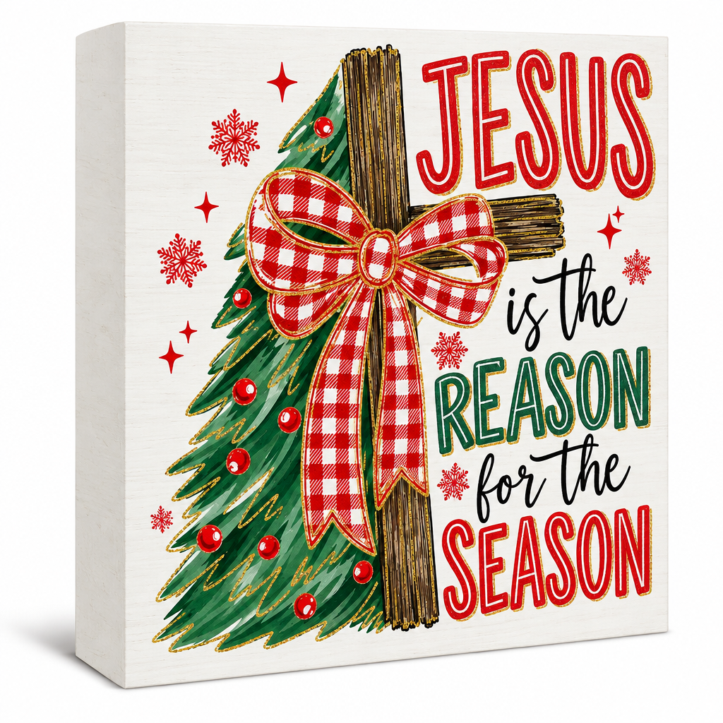 Jesus Is the Reason Wooden Box Sign — product