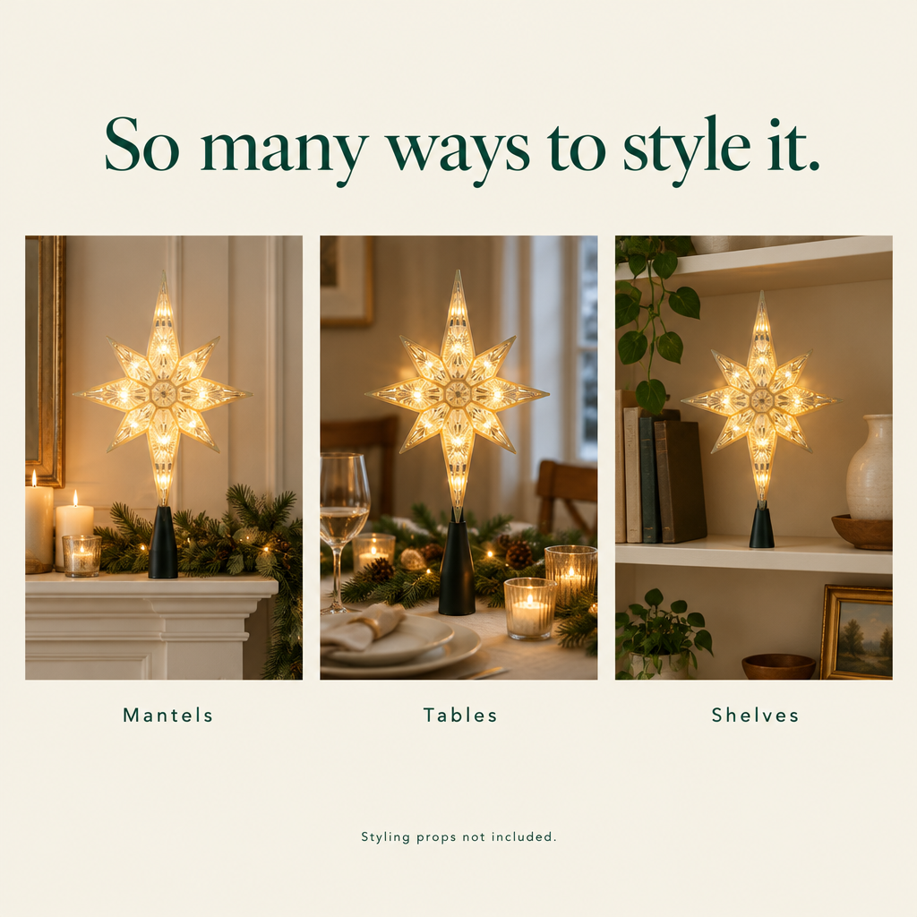 Lighted Star of Bethlehem Tree Topper – 11 in — styling ideas