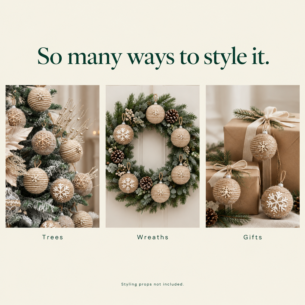 Farmhouse Shatterproof Ball Ornaments – 12 Pack — styling ideas