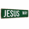 Jesus Way Vintage Street Sign — product