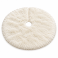 White Faux Fur Tree Skirt – 48 in — product
