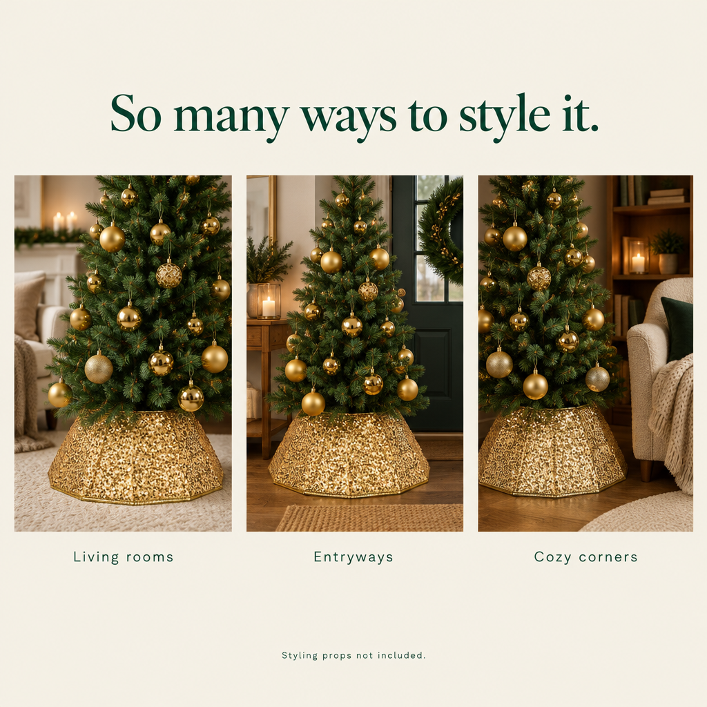 Gold Sequin Tree Collar — styling ideas