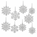 Silver Glitter Snowflake Ornaments – 36 Pack — product