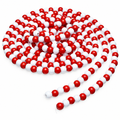 Red & White Wood Bead Garland – 16 ft — product