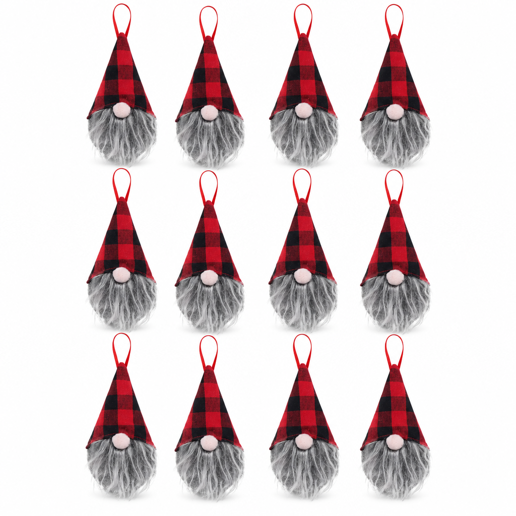 Plush Tomte Gnome Ornaments – 8 Pack — product