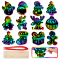 Scratch Art Ornament Craft Kit – 72 Pack — product