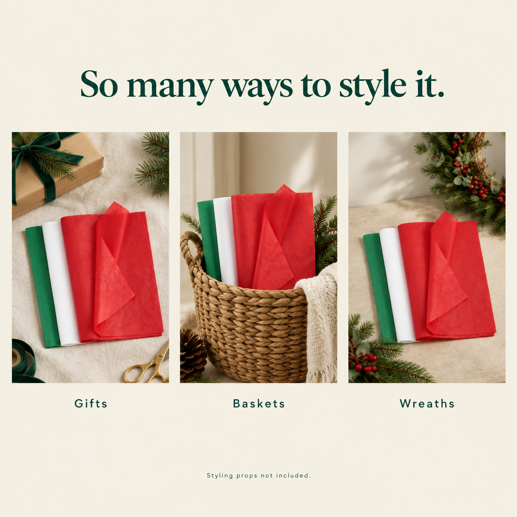 Christmas Tissue Paper – 72 Sheets — styling ideas